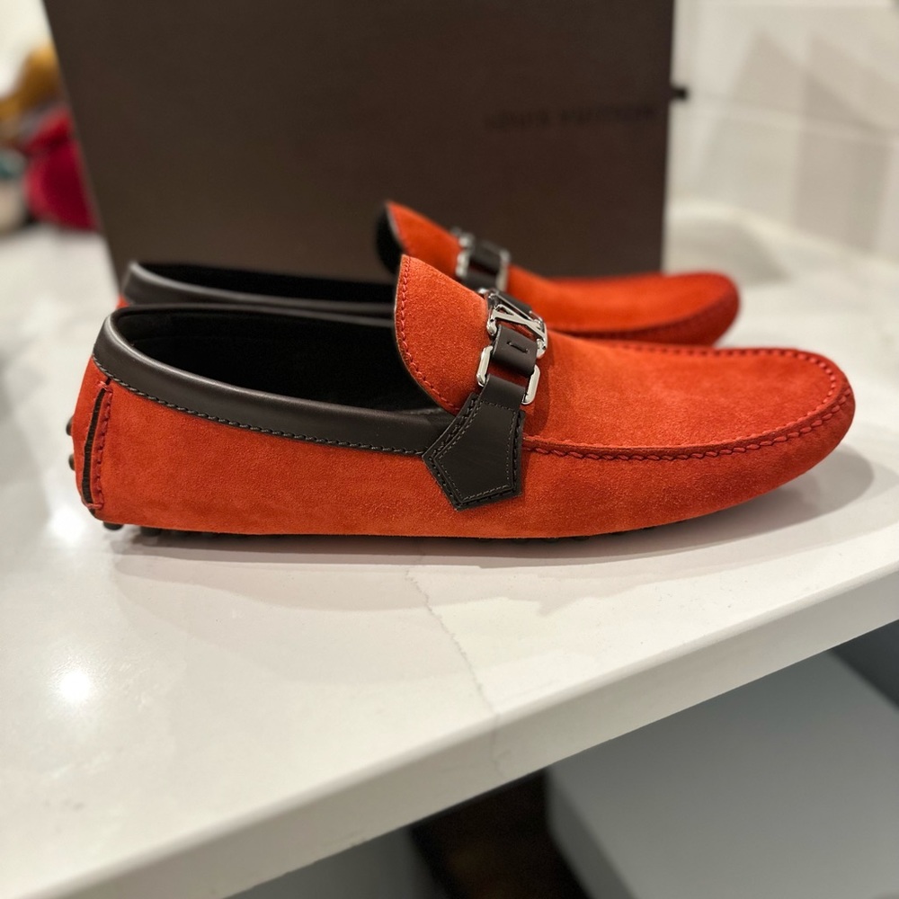 Louis Vuitton Men’s Loafers in RED size 8.5 LV size 8.5 - Picture 5 of 9